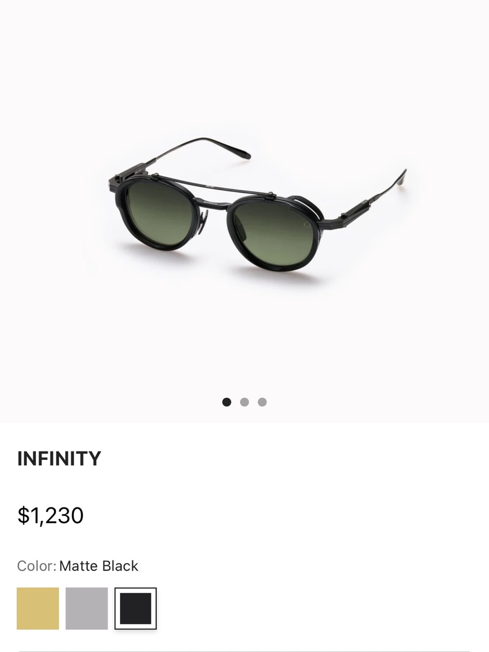 AKONI INFINITY Matte Black Men's Sunglasses